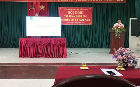 Xã Hà Lai tổ chức Hội nghị tập huấn về Chuyển đổi số và triển khai công tác Chuyển đổi số năm 2023 trên địa bàn xã.